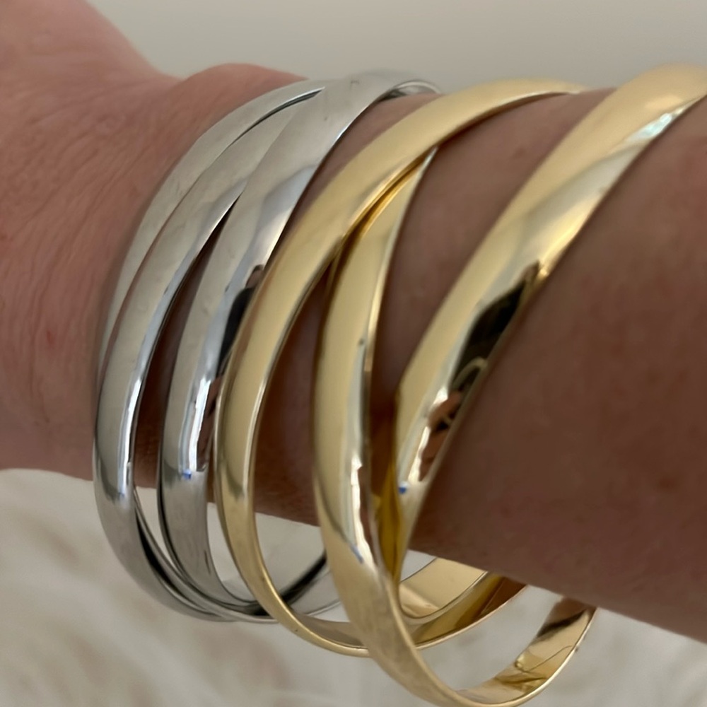 Loft gold and silver bangle bracelets